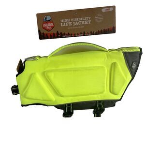 Acadia Trail High Visibility Flotation Aid Dog Life Jacket Yellow Size L NEW